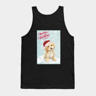 Maltipoo Merry Christmas Santa Dog Tank Top